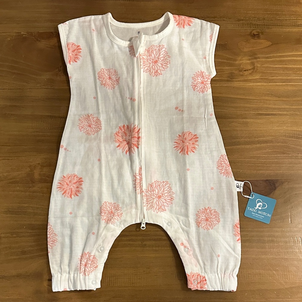 NWT Floral Print Baby Sleep Sack Pants- 0.5 TOG, 24”, 100% Organic Cotton
